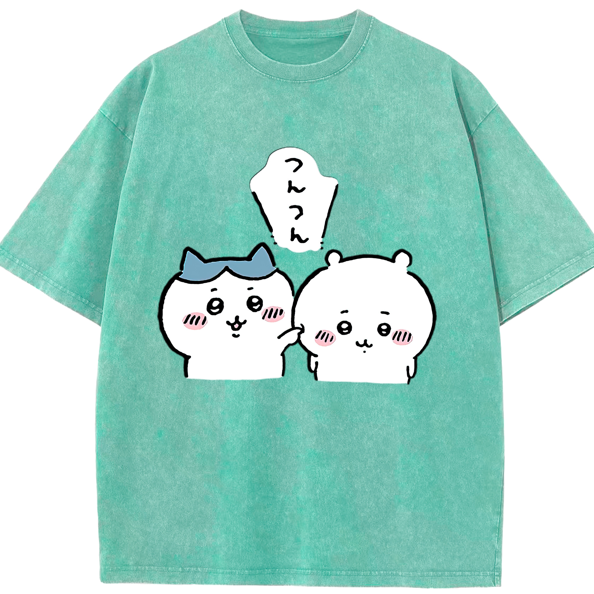 （画像用） ちいかわ ちいかわ Chii-kawa chiikawa 綿100% ヴィンテージ風 半袖Tシャツ（フロントプリント）
